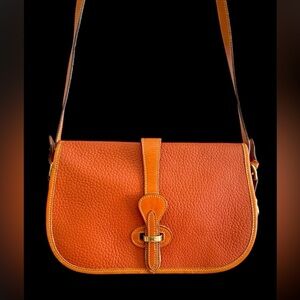 Vintage Dooney and Bourke burnt orange Saddle Crossbody Bag